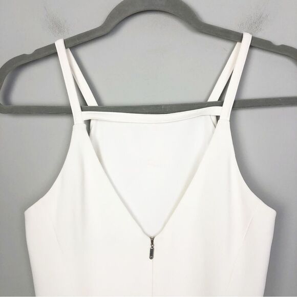 TRINA TURK | Cutout Back Pleat Front White Mini Dress Women’s Size 0 - Picture 7 of 8
